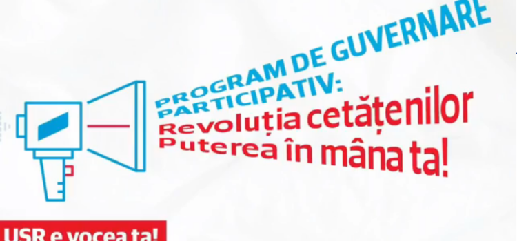USR lansează primul program de guvernare participativ: Revoluția cetățenilor – Puterea în mâna ta!