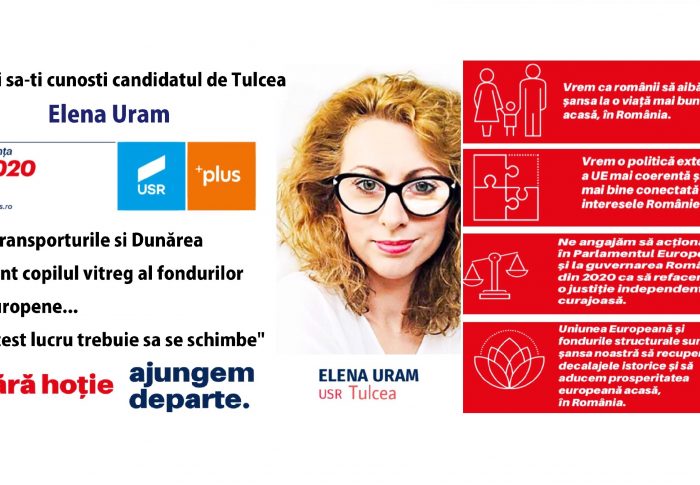Obiectivele USR si ale candidatului tulcean Elena Uram la alegerile Europarlamentare.