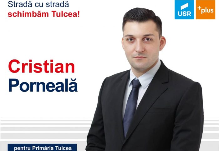 Cristian Sergiu Porneală este candidatul Aliantei USR PLUS pentru funcția de primar al municipiului Tulcea